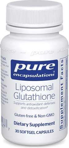Липосомальный Глутатион, Liposomal Glutathione, Pure Encapsulations, 30 ...