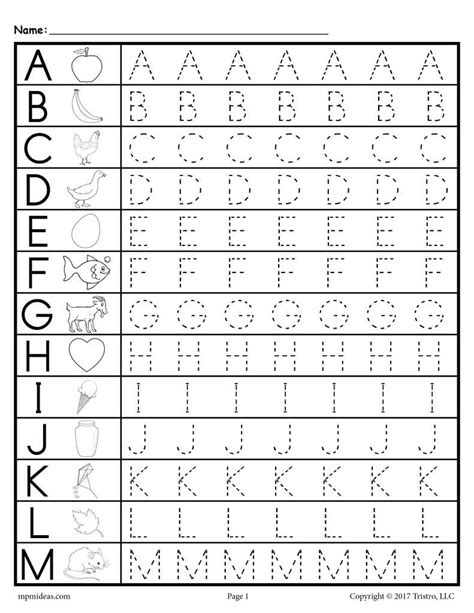 Capital Letter Tracing Worksheets Alphabet Tracing Pages