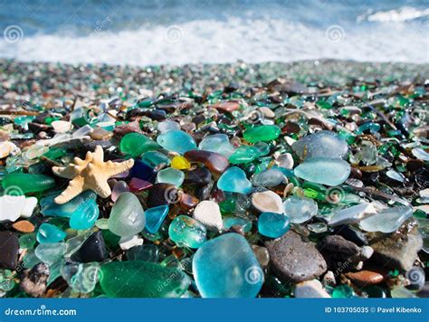 Beach of glass pebble stock image. Image of outdoor - 103705035