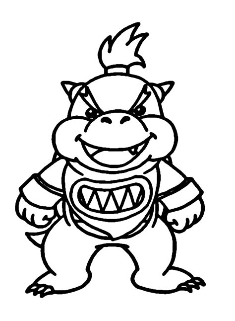 Desenhos de Bowser Jr Para Colorir e Imprimir Pintar Grátis Online