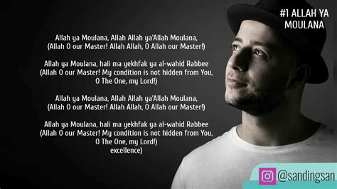 Maher Zain Allah Ya Moulana Lyric Youtube