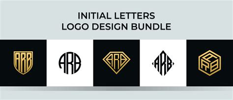 Initial Letters Arb Logo Designs Bundle Vector Art At Vecteezy