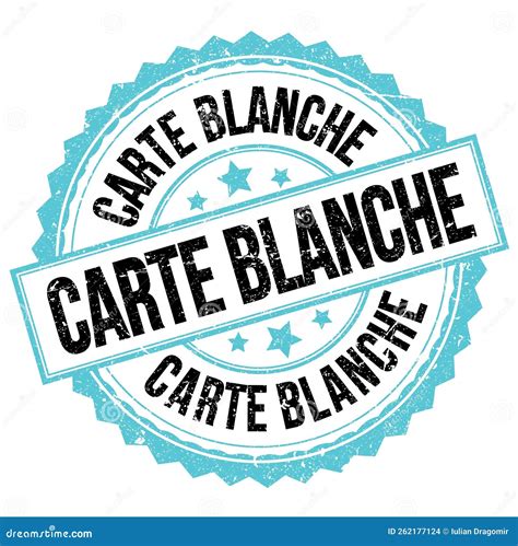 CARTE BLANCHE Text Written On Red Stamp Sign Royalty-Free Stock Photo ...