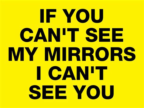 If You Can T See My Mirrors I Can T See You Sign New Signs