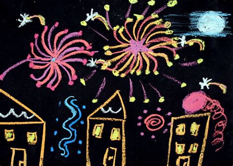 Feuerwerk Malen Kunst Grundschule