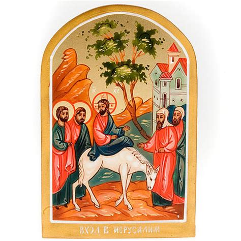 Icona sacra entrata Gesù Gerusalemme 6x9 Russia vendita online su HOLYART