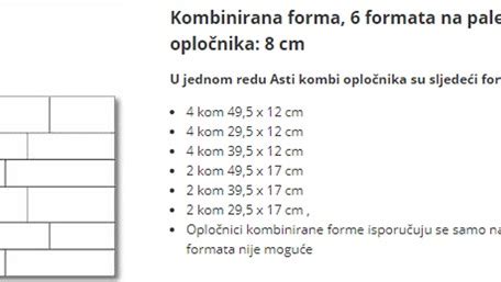 Opločnik SEMMELROCK Asti kombinirana forma natura siva 8 cm Kedo Naslovna