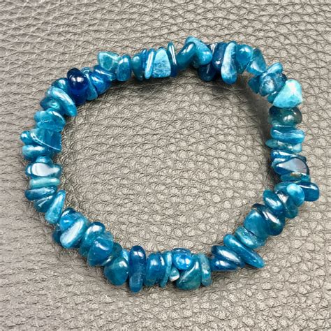 Bracelet en apatite bleue Cœur de Pierres