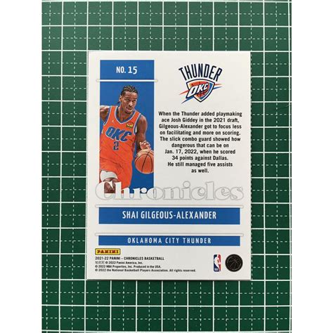 Panini Nba Chronicles Shai Gilgeous Alexander Oklahoma