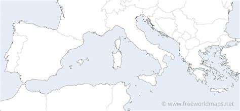 Blank Map Of Southern Europe