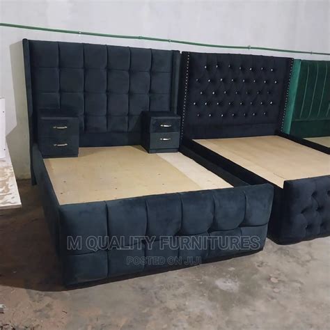 New Modern Black Queens Bed With 2 Side Beds In Kahawa Furniture