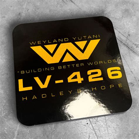 Aliens Weyland Yutani Hadleys Hope LV426 Bevande Coaster Nostromo Sci