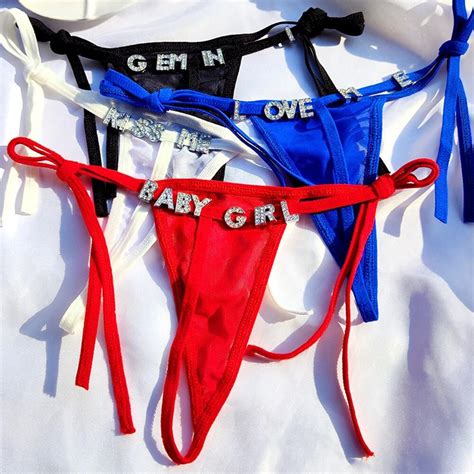 Name Thong Bikini With Name Custom Thong For Women Peronalized Extreme Micro Bikini Letter Name