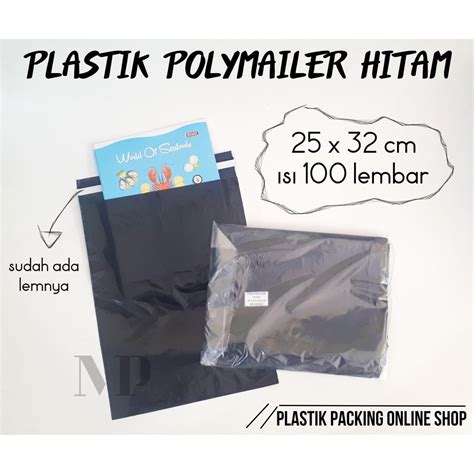 Jual Plastik Polymailer Hitam X Cm Isi Pcs Packing Online