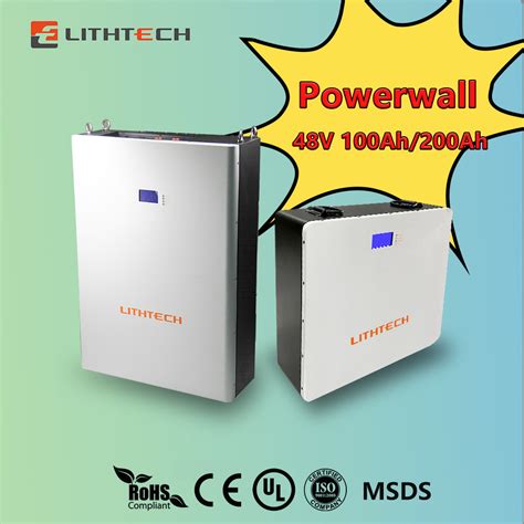 Lithtech 48V 50Ah Ah Ah Powerwall 100 200 Inicio Almacenamiento Solar