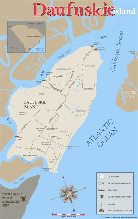 Daufuskie Island Area Map - Ontheworldmap.com