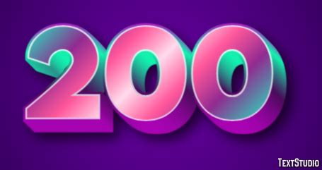 text effect  logo design number