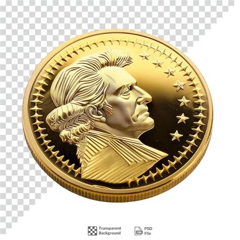 Gold Coin Transparent Background Premium AI Generated PSD