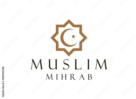 Islamic Logo Template Ribbon Islamic Dome Palace Logo Design Template