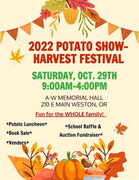 2022 Potato Show-Harvest Festival! | Weston Oregon