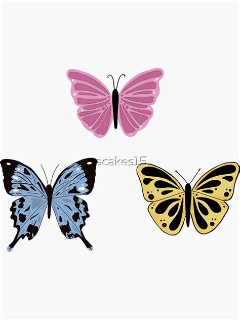 Butterfly Sticker Pack Sticker For Sale By Acakes15 Redbubble