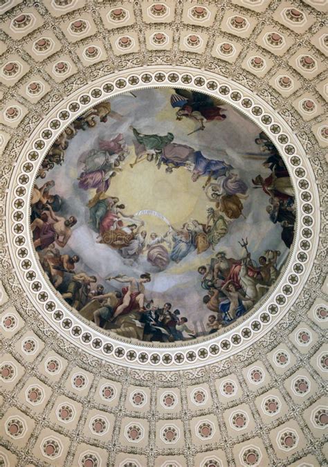 US Capitol Rotunda Dome Art Editorial Photography - Image of government ...