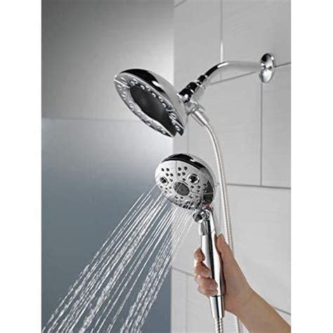 Delta In2ition Two In One 4 Spray Shower Head Combo Kit Chrome Polished