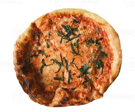 Pizza With Cheese Isolated On A Transparent Background Margherita