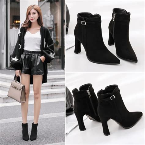 Women′s Fashion Ankle Boots, Custom Ladies Chunky High Heel Booties - Shoes and Women Shoe price