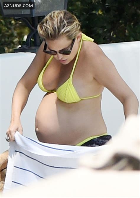 Kate Hudson Sexy In A Neon Yellow Two Piece Bikini With Danny Fujikawa At Ojai Valley Inn Spa