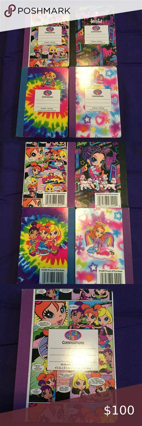 Rare Four Lisa Frank Mini Composition Notebooks 2000s Y2K In 2022