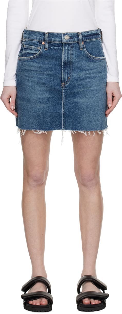 Citizens Of Humanity Indigo Beatnik Denim Miniskirt Ssense