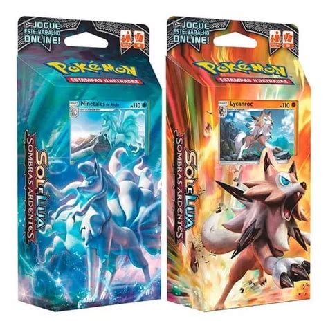 Decks Pok Mon Sombras Ardentes Ninetales Lycanroc Copag