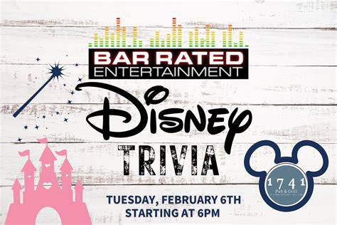 Feb 6 Disney Themed Trivia Night At 1741 Pub And Gril Middletown Ct