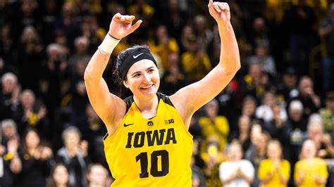 Iowa Womens Basketball Megan Gustafson Repeats As Big Ten Player Of