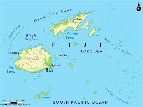 Physical Map Of Fiji Map Of Usa And Mexico