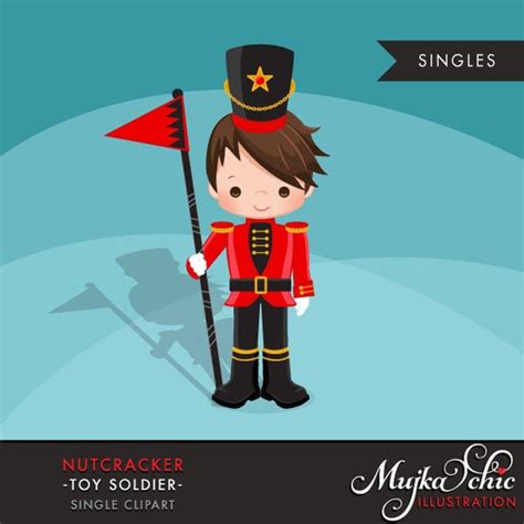 Nutcracker Clipart, Christmas graphics, Toy Soldier illustration, cute ...