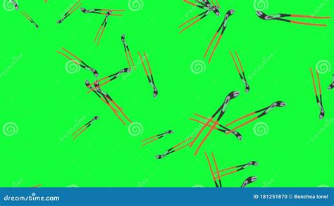 Pliers Tools Falling Animation On Green Screen Chroma Key Graphic