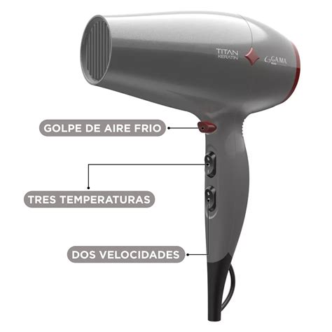 Ripley Secador De Pelo Gama Diamond Titan Keratin W Micro Glitt