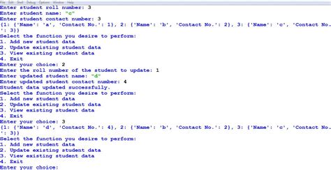 Python Program To Enter Update And Display Student Data In Binary File