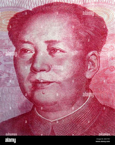 Portrait De Mao Ts Toung Sur Un Billet De Banque Une Manifestation Du