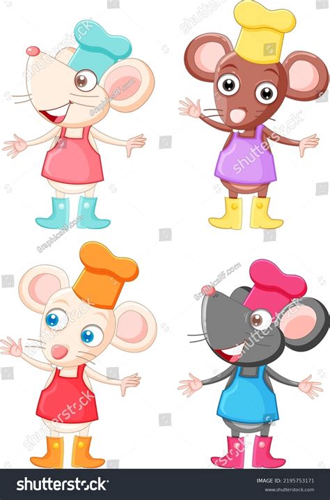 Different Chef Rat Cartoon Character Set Stock Vector (Royalty Free) 2195753171 | Shutterstock