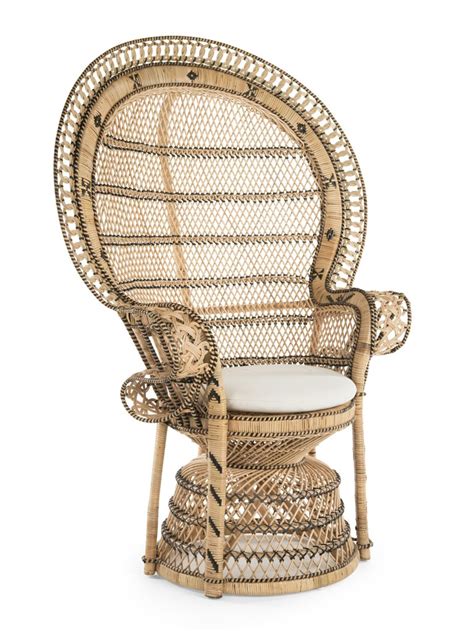 Buy Kouboo Grand Pecock Retro Peacock Chair In Rattan With Seat Cushion