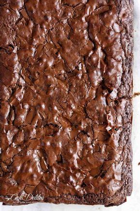 Crackly Top Moist Brownies Cafedelites Fudgy Cocoa Brownies