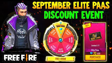 September Month Elite Pass Discount New Event Free Fire Elite Pass