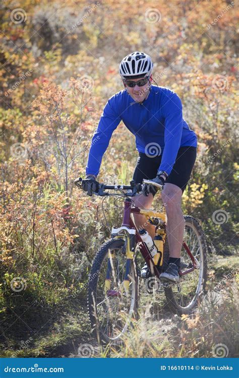 Man Mountain Biking Stock Photo Image Of Cycling Outdoors 16610114