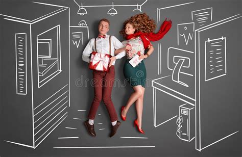 Workplace Romance Stock Illustration Illustration Of Businessman