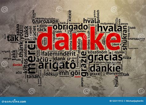 Alemán Danke Nube Abierta De La Palabra Gracias Fondo Del Grunge