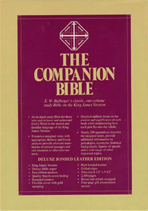 Companion Bible KJV By E W Bullinger Hardcover Booksamillion