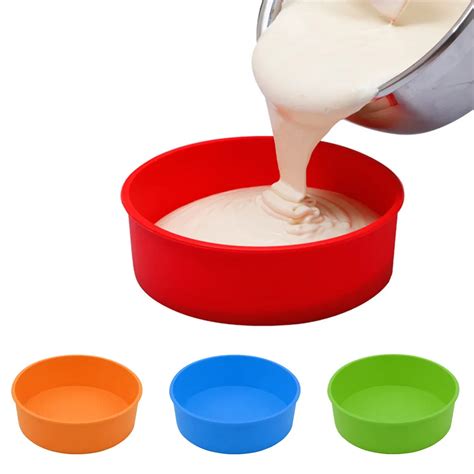 Tenske Silicone Mold Cake Tool Cookie Molds Baking Mould Round Plate